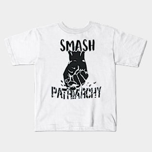 Smash Patriarchy Dark Kids T-Shirt